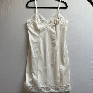 NWT Vintage French Maid Ivory Lace Slip Dress Size M